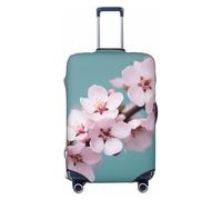 ZSUUGJ Cherry Blossom Beauty - Protector de equipaje elástico, a prueba de polvo y resistente a los arañazos, se adapta a maletas de 18 a 32 pulgadas, Black, L