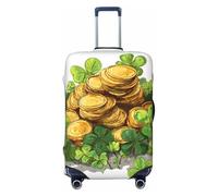 ZSUUGJ Clover Golden Coin - Protector elástico para equipaje, resistente al polvo y a los arañazos, se adapta a maletas de 18 a 32 pulgadas, Black, XL