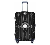 ZSUUGJ Cute Space Graffiti - Protector de equipaje elástico, a prueba de polvo y resistente a los arañazos, se adapta a maletas de 18 a 32 pulgadas, Black, L