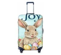 ZSUUGJ Easter Joy - Protector de equipaje elástico, a prueba de polvo y resistente a los arañazos, se adapta a maletas de 18 a 32 pulgadas, Black, L