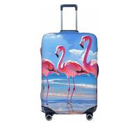 ZSUUGJ Flamingo - Protector de equipaje elástico, a prueba de polvo y resistente a los arañazos, se adapta a maletas de 18 a 32 pulgadas, Black, L