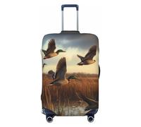 ZSUUGJ Flying Wild Ducks - Fundas de equipaje de viaje para maleta, elásticas, antiarañazos, de elastano, fundas de equipaje para equipaje de 18 a 32 pulgadas, Negro -, XL