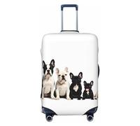 ZSUUGJ French Bulldog Pack - Protector elástico para equipaje, resistente al polvo y a los arañazos, se adapta a maletas de 18 a 32 pulgadas, Black, XL