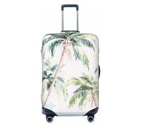 ZSUUGJ Funda de viaje elástica con diseño de palmeras vintage, resistente al polvo y a los arañazos, se adapta a maletas de 18 a 32 pulgadas, Black, L