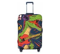 ZSUUGJ Fundas de equipaje de viaje con diseño de dinosaurio para maleta, protector de maleta elástica, antiarañazos, elastano, fundas de equipaje para equipaje de 45,7 a 81,3 cm, Negro -, S