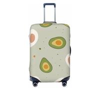ZSUUGJ Fundas de equipaje de viaje con diseño de huevo y aguacate para maleta, elásticas, antiarañazos, de elastano, fundas de equipaje para equipaje de 18 a 32 pulgadas, Negro -, L