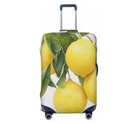 ZSUUGJ Fundas de equipaje de viaje con diseño de limones de acuarela para maleta, protector de maleta elástica, antiarañazos, de elastano, fundas de equipaje para equipaje de 18 a 32 pulgadas, Negro