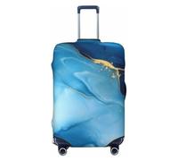 ZSUUGJ Fundas de equipaje de viaje de mármol líquido turquesa verde azulado para maleta, protector elástico de maleta, fundas de equipaje de elastano antiarañazos para equipaje de 18 a 32 pulgadas