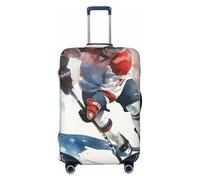 Zsuugj Fundas de equipaje de viaje deportivas de hockey sobre hielo para maleta, protector de maleta elástica, antiarañazos, fundas de equipaje de elastano para equipaje de 18 a 32 pulgadas, Negro