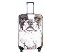 ZSUUGJ Fundas elásticas para equipaje de viaje Boston Terrier en blanco y negro para maleta, protector de maleta de elastano antiarañazos para equipaje de 18 a 32 pulgadas, Negro -, XL