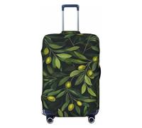 ZSUUGJ Green Branch Olive - Fundas de equipaje de viaje elásticas para maleta, protector de maleta de elastano antiarañazos para equipaje de 18 a 32 pulgadas, Negro -, XL