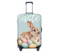 ZSUUGJ Happy Easter - Protector de equipaje elástico, a prueba de polvo y resistente a los arañazos, se adapta a maletas de 18 a 32 pulgadas, Black, XL