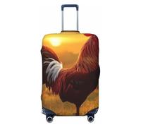 ZSUUGJ Hermoso protector de equipaje elástico de gallo, a prueba de polvo y resistente a los arañazos, se adapta a maletas de 18 a 32 pulgadas, Black, M