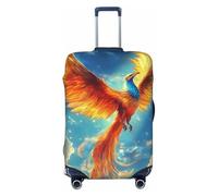 ZSUUGJ Hermoso protector de equipaje elástico Phoenix, a prueba de polvo y resistente a los arañazos, se adapta a maletas de 18 a 32 pulgadas, Black, M