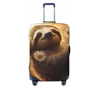 ZSUUGJ Hug Tree - Fundas de equipaje de viaje con diseño de perezoso para maleta, protector de maleta elástica, antiarañazos, fundas de equipaje de elastano para equipaje de 18 a 32 pulgadas, Negro