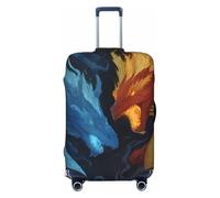 ZSUUGJ Ice and Fire Dragons - Protector elástico para equipaje, resistente al polvo y a los arañazos, se adapta a maletas de 18 a 32 pulgadas, Black, XL