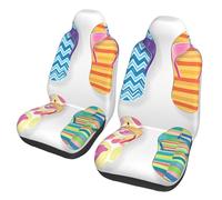 ZSUUGJ Juego de 2 fundas de asiento de coche con zapatos coloridos, fáciles de instalar y limpiar, protegen contra la suciedad, el desgaste y las manchas para coche, SUV o camión