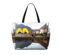 ZSUUGJ Lake District National Park - Bolsa de playa extragrande con bolsillos con cremallera, impermeable, a prueba de arena, para piscina, picnic, gimnasio y viajes