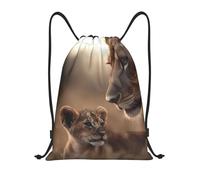 ZSUUGJ Lion Prairie - Mochila ligera con cordón para viajes, fitness, yoga, playa