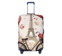 ZSUUGJ Love Paris Tower Coffee - Funda elástica para equipaje, resistente al polvo y a los arañazos, se adapta a maletas de 18 a 32 pulgadas, Black, XL