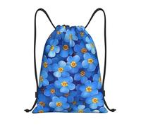 ZSUUGJ Mochila ligera con cordón con diseño «Do Not Forget Me» para viajes, fitness, yoga, playa, Negro, M