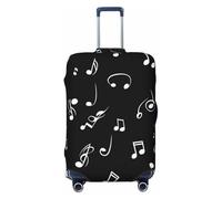 ZSUUGJ Music Notes - Protector elástico para equipaje, resistente al polvo y a los arañazos, se adapta a maletas de 18 a 32 pulgadas, Black, M