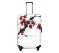 ZSUUGJ Plum Blossom - Protector de equipaje elástico, a prueba de polvo y resistente a los arañazos, se adapta a maletas de 18 a 32 pulgadas, Black, M
