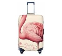 ZSUUGJ Protector de equipaje elástico con diseño de flamenco y hojas, a prueba de polvo y arañazos, se adapta a maletas de 18 a 32 pulgadas, Black, XL