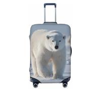 ZSUUGJ Protector de equipaje elástico con patrón de oso polar, a prueba de polvo y resistente a los arañazos, se adapta a maletas de 18 a 32 pulgadas, Black, S