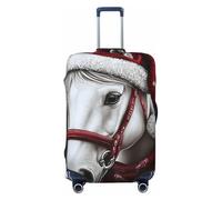 ZSUUGJ Protector de equipaje elástico de caballo de Navidad, a prueba de polvo y resistente a los arañazos, se adapta a maletas de 18 a 32 pulgadas, Black, S