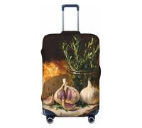 ZSUUGJ Protector de equipaje elástico de pan y aceite, funda de viaje a prueba de polvo y arañazos, se adapta a maletas de 18 a 32 pulgadas, Black, L