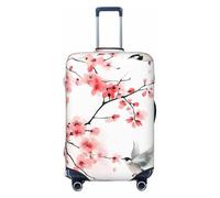 ZSUUGJ Protector elástico de equipaje con diseño de flores, pájaros, resistente al polvo y a los arañazos, se adapta a maletas de 18 a 32 pulgadas, Black, S