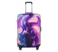 ZSUUGJ Purple Dragon Moon - Protector elástico para equipaje, a prueba de polvo y a los arañazos, se adapta a maletas de 18 a 32 pulgadas, Black, L