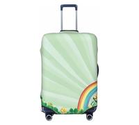 ZSUUGJ Rainbow Clover - Protector elástico para equipaje, resistente al polvo y a los arañazos, se adapta a maletas de 18 a 32 pulgadas, Black, M