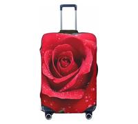 ZSUUGJ Red Rose - Protector elástico para equipaje, resistente al polvo y a los arañazos, se adapta a maletas de 18 a 32 pulgadas, Black, XL