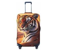 ZSUUGJ Rising Sun Tiger - Protector elástico para equipaje, resistente al polvo y a los arañazos, se adapta a maletas de 18 a 32 pulgadas, Black, XL