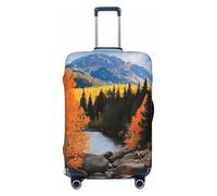 ZSUUGJ Rocky Mountain - Funda protectora elástica para equipaje, resistente al polvo y a los arañazos, se adapta a maletas de 18 a 32 pulgadas, Black, XL
