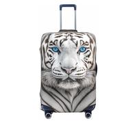 ZSUUGJ White Tiger - Fundas elásticas para equipaje de viaje para maleta, protector de maleta, antiarañazos, de elastano, para equipaje de 18 a 32 pulgadas, Negro -, S