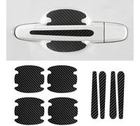 ZSWXDJIZN 8 Piezas Protectores para Manilla de Coche para Honda Civic FK8 2017-2021, Auto Door Cup Etiqueta Protectora Fibra de Carbono como la manija