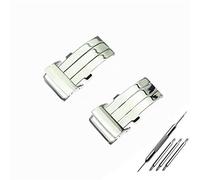 ZSXPBZL Hebilla de Reloj,Desplegable Hebilla Hebilla plegable de 20 mm es adecuada para breitling beetling buckle vengador de acero inoxidable impermeable cinturón hebilla de plata