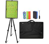ZSXZCBDQ Pizarra Futbol Entrenador Magnética con Trípode Y Mochila, Futbol Coachboard De Entrenamiento, con 26 Piezas De Ajedrez Magnéticas Y Borrador (45x60cm)