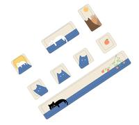 ZSYTF 8Keys Enter 6.25u - Teclas de repuesto de barra espaciadora PBT de cinco lados Dye-Sub Cherry Profile Keycaps para teclado mecánico, teclas de perfil de cereza