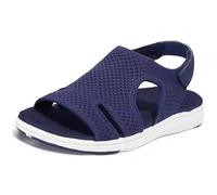 ZSZOOBFD Sandalias OrtopéDicas para Mujer Verano Moda Punta Abierta Pantuflas para Caminar con Soporte De Arco Antideslizantes Transpirables Vintage Planas Y CóModas Sandalias,06,40 EU