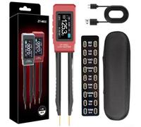ZT-MD2 Smart LCR Pinza Medidor para Probador de Componentes Electrónicos Soporta Resistencia Capacitor Inductor Diodo Medición con Detección Q D ESR (alto)