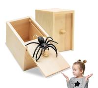 ZTBFHLZQ 2 PCS Caja Araña Broma,Caja con Araña Broma,Caja Broma Araña,Rubber Spider Prank Box,Broma de la Araña de Caja,Articulos de Broma para Halloween Christmas Fools' Day Fiesta Regalos