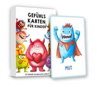 ZTBFHLZQ Tarjetas de sentimientos para niños, Emotional Cards for Children, 32 tarjetas de emoción + explicación, juego de cartas para niños emocionales, para enfermería y escuela primaria, promoción