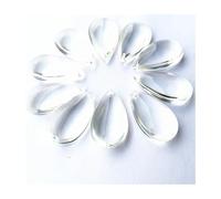 ZTBH 100 unids/lote 38 * 21mm vidrio transparente gotas lisas cuentas de cristal colgante de cortina decoración del hogar