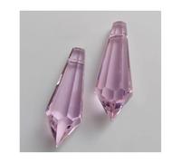 ZTBH 5 uds 38mm Rosa K9 gotas de cristal prismas lámpara colgante piezas adorno colgante