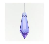 ZTBH 5 uds colgante de gota de cristal lámpara de araña arcoíris prismas de cristal 1,5 pulgadas accesorios colgantes for el hogar(Purple)