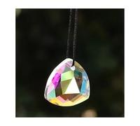 ZTBH Colgante de prisma de cristal Triangular, decoración de luz colgante AB transparente for el hogar, 2 uds.(AB color)